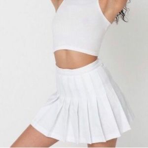 American Apparel white tennis skirt